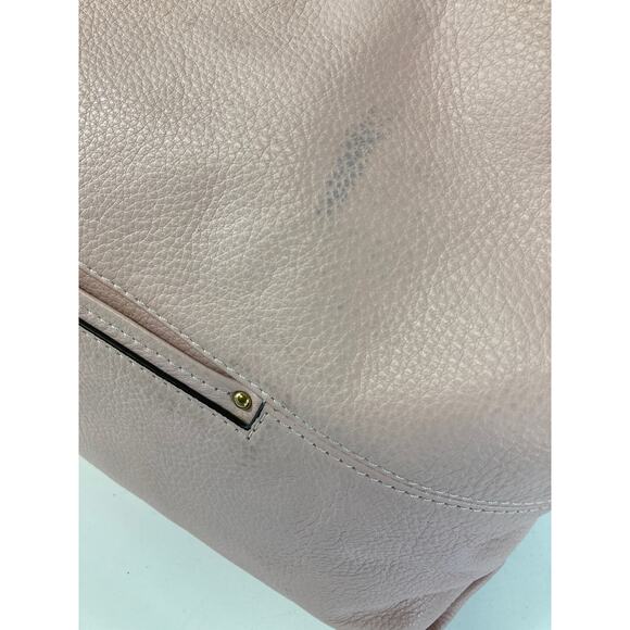 MICHAEL KORS, PINK PEBBLED LEATHER LARGE SHOULDER BAG (ASIS) - Picture 6 of 16